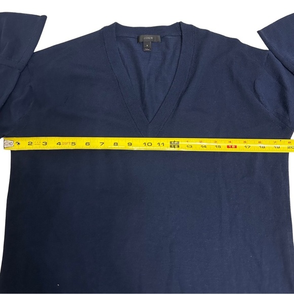 J. Crew Blue Merino Wool Sweater Navy Blue Size Small Long Sleeves EUC - Picture 8 of 10